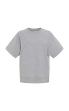 Tibi Short Sleeve Cotton Sweatshirt