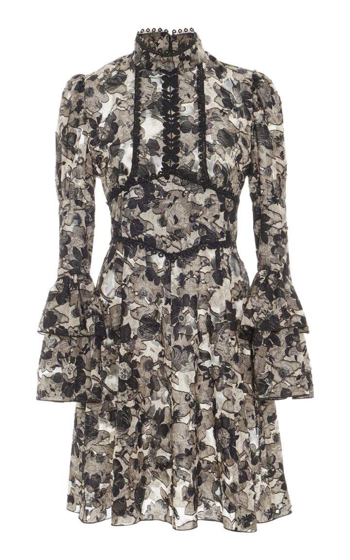 Anna Sui Clipped Lurex Jacquard Dress