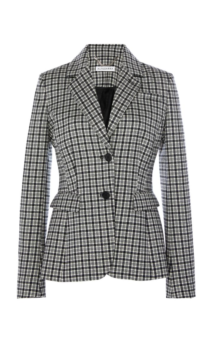 Altuzarra Fenice Wool-blend Plaid Blazer