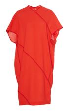 Narciso Rodriguez Short Sleeve Wool-crepe Knee-length Dress