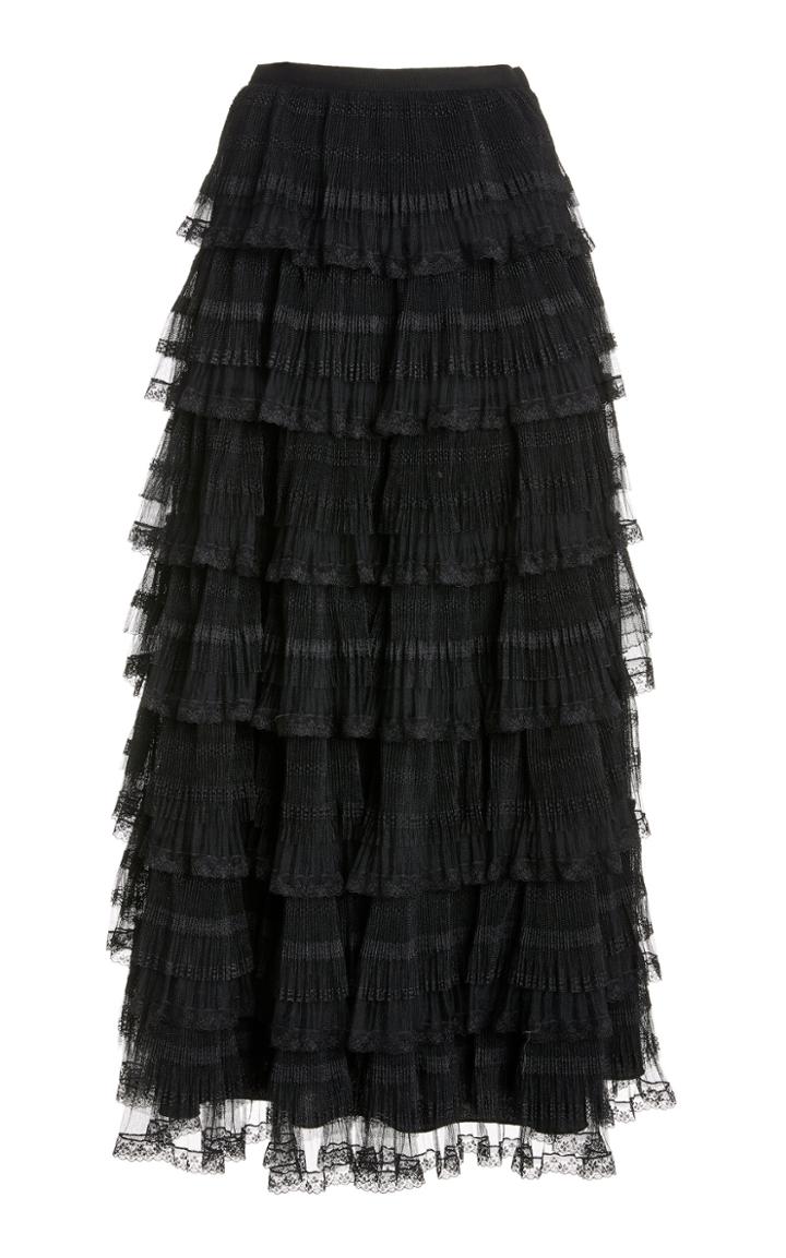 Moda Operandi Red Valentino Tiered Lace Midi Skirt
