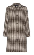Ami Manteau Checked Cotton-blend Coat Size: 46