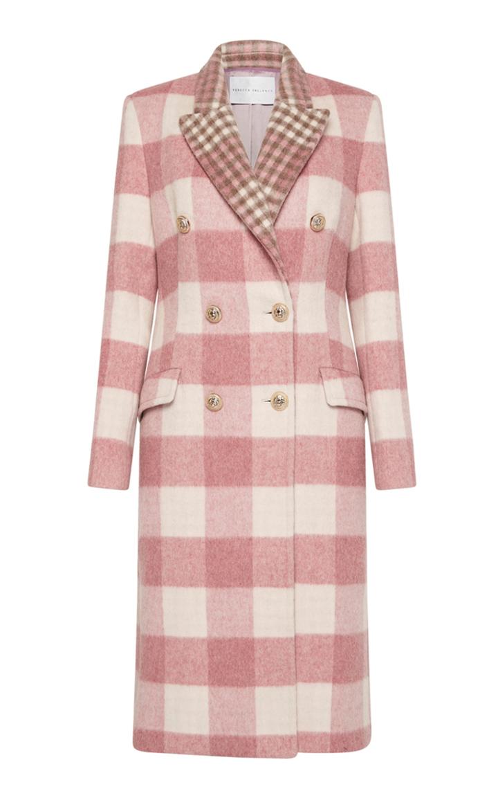 Moda Operandi Rebecca Vallance Milina Checked Wool-blend Double-breasted Coat