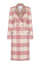 Moda Operandi Rebecca Vallance Milina Checked Wool-blend Double-breasted Coat