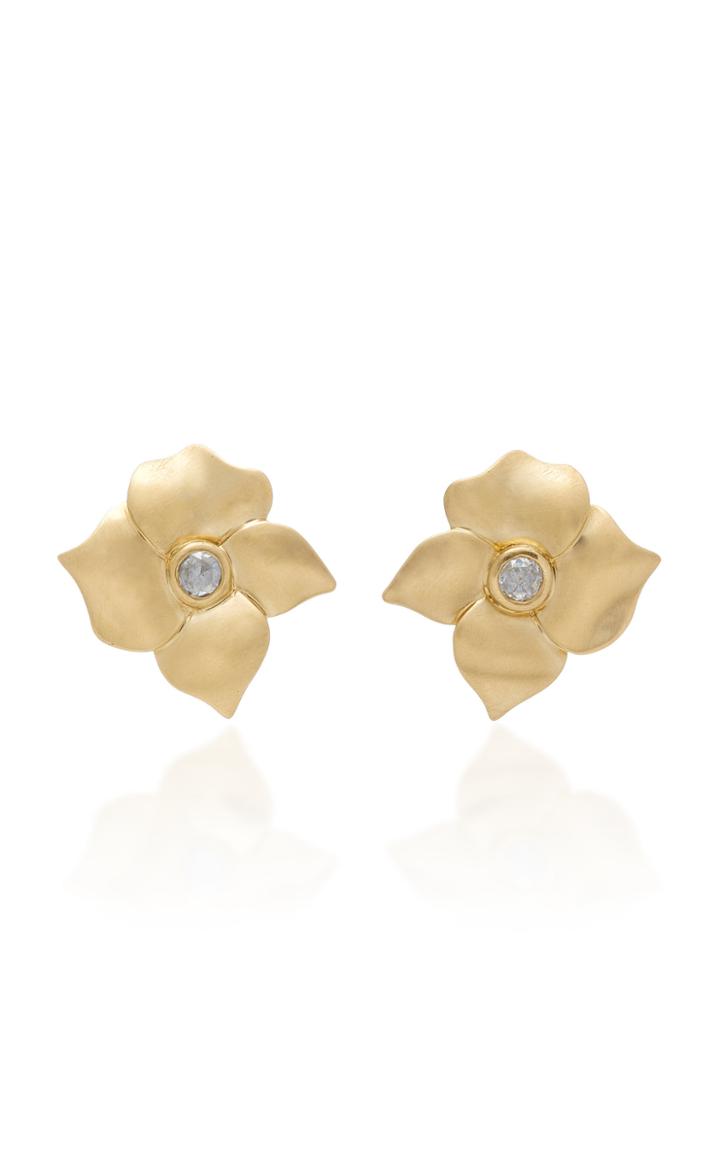 Sorellina 18k Yellow Gold Floral Stud Earrings