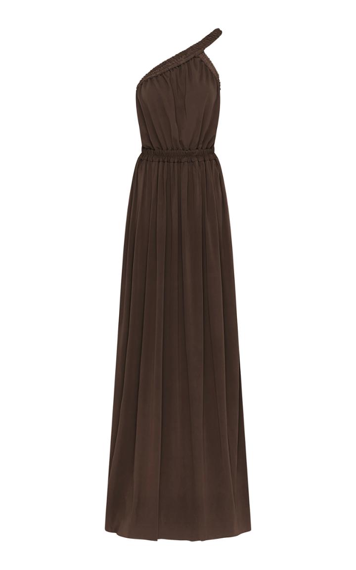 Matteau Asymmetric Halter Jersey Maxi Dress