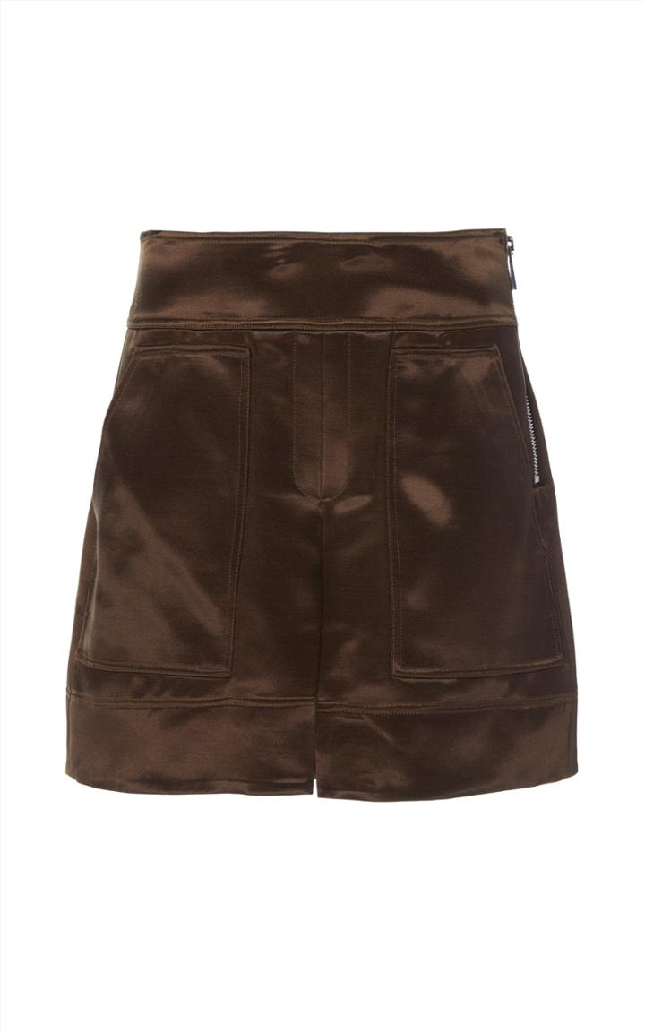 Tibi Satin Cargo Skort