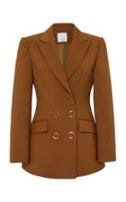 Acler Elba Cotton Blend Double Breasted Blazer