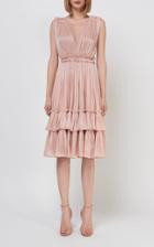 Moda Operandi Costarellos Roslyn Iridescent Lurex-georgette Flounce Dress