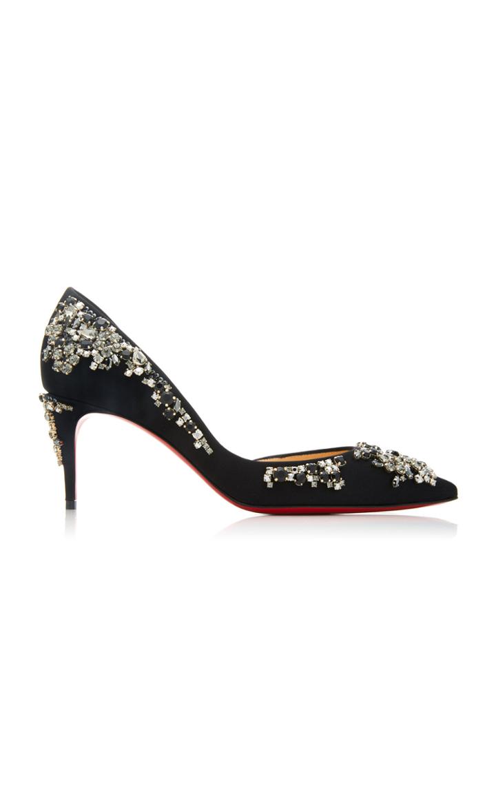 Christian Louboutin Exclusive Brodiriza Embellished Satin Pumps