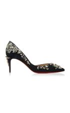 Christian Louboutin Exclusive Brodiriza Embellished Satin Pumps
