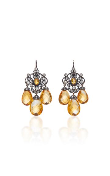 Fred Leighton Citrine And Diamond Chandelier Earrings