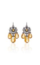 Fred Leighton Citrine And Diamond Chandelier Earrings