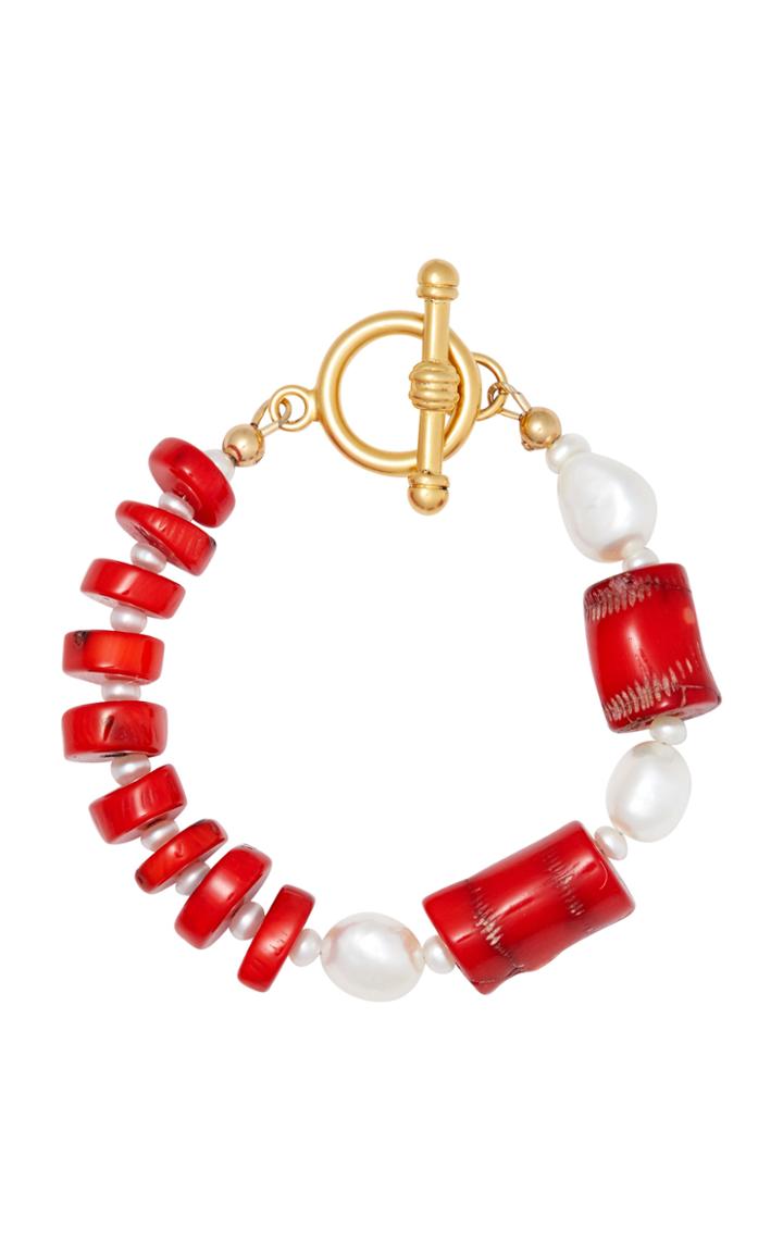 Moda Operandi Brinker & Eliza Pearl-embellished Clam Bake Bracelet