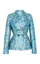 Claudia Li Metallic Jacquard Double Breasted Jacket