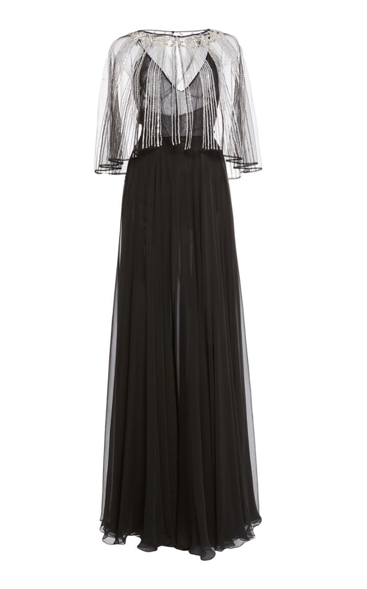 Zuhair Murad Embellished Cape Gown