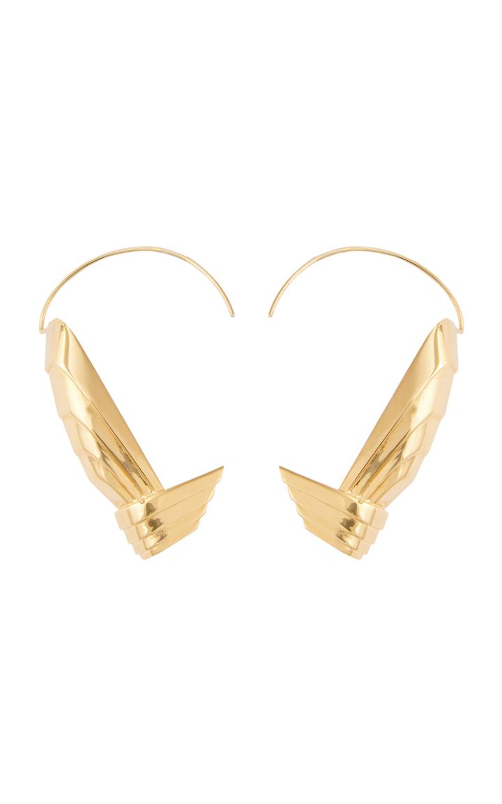 Moda Operandi Leda Madera Susan Gold-plated Brass Cuff Earrings