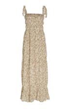 Sir The Label Alba Smocked Printed Stretch-cotton Maxi Dress Size: 0
