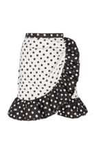 Rodarte Ruffled Polka Dot Crepe Skirt