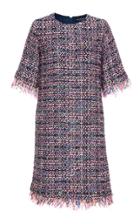Oday Shakar Tweed Short Sleeve Dress