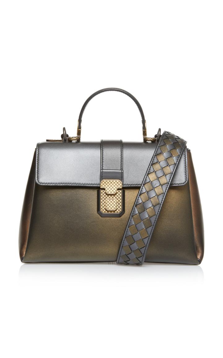 Bottega Veneta Antique Piazza Leather Top Handle Bag
