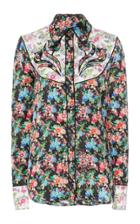 Moda Operandi Paco Rabanne Floral-print Satin Western Shirt Size: 34