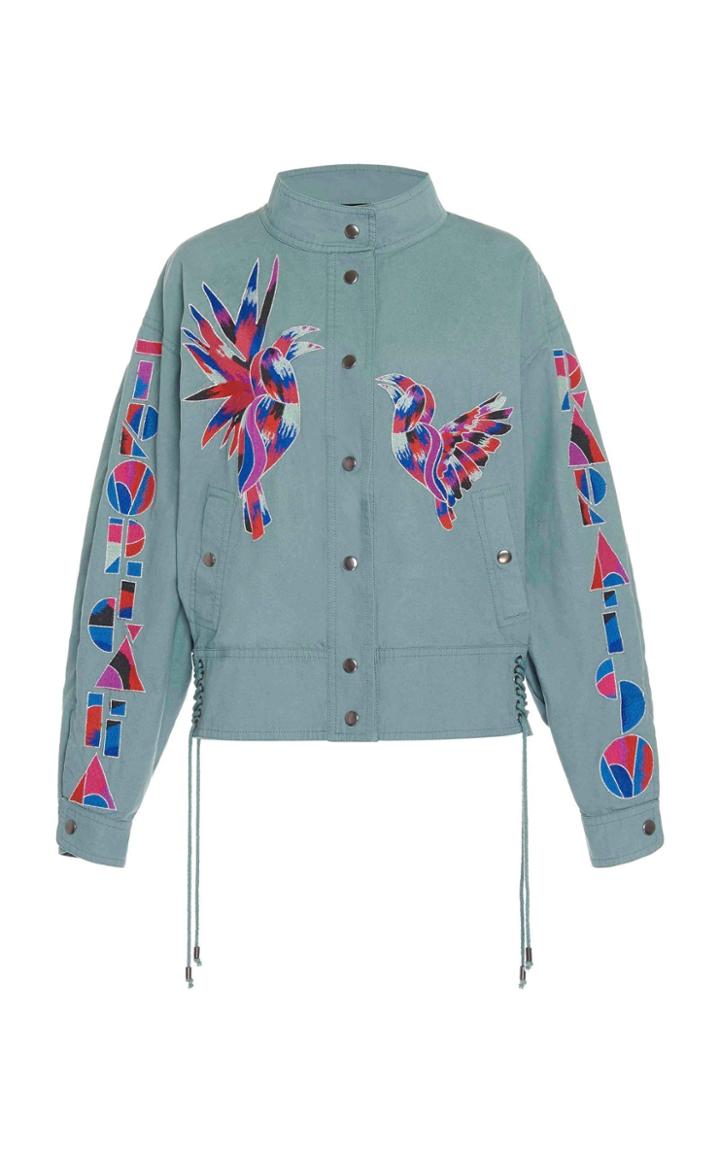 Moda Operandi Isabel Marant Goldy Printed Cotton Jacket Size: 34