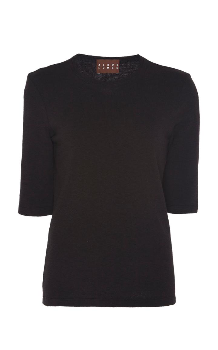 Moda Operandi Albus Lumen Crewneck Cotton-blend Top Size: 8