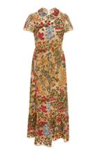 Red Valentino Floral Embroidered Macram Dress