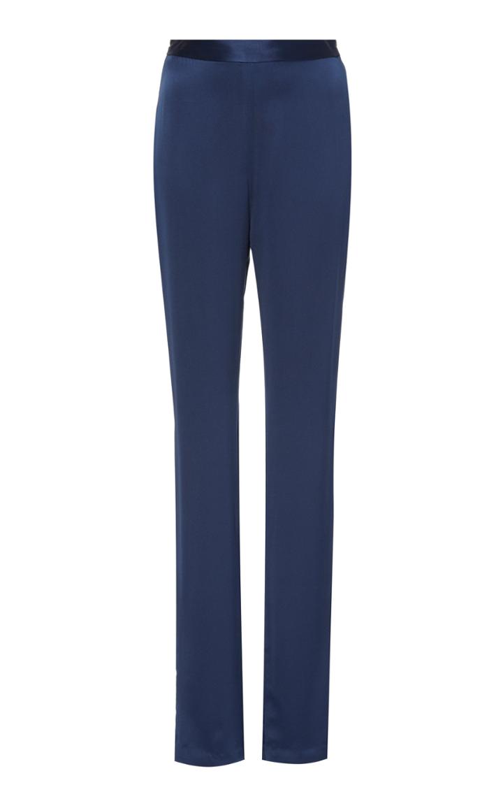 Semsem High Waist Silk Cigarette Pant