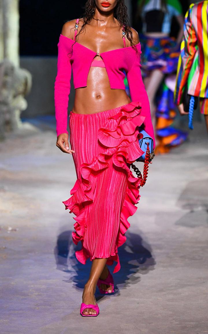 Moda Operandi Versace Cropped Knit Cardigan