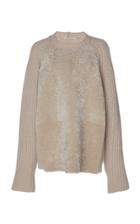 Agnona Shearling-trimmed Cashmere Sweater