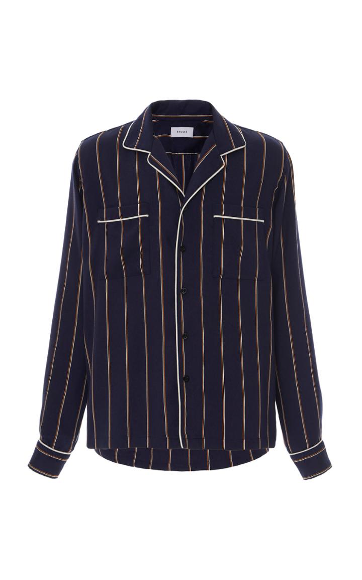 Rhude Pin-striped Twill Top