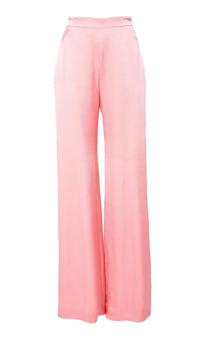 Brandon Maxwell High-waisted Wide-leg Silk Trouser