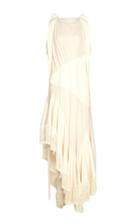 Mugler Sleeveless Fringe Hem Maxi Dress