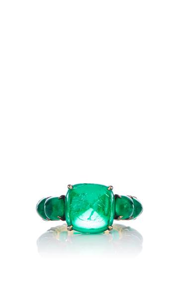 Vbh Sugar Loaf Cabochon Emerald Ring