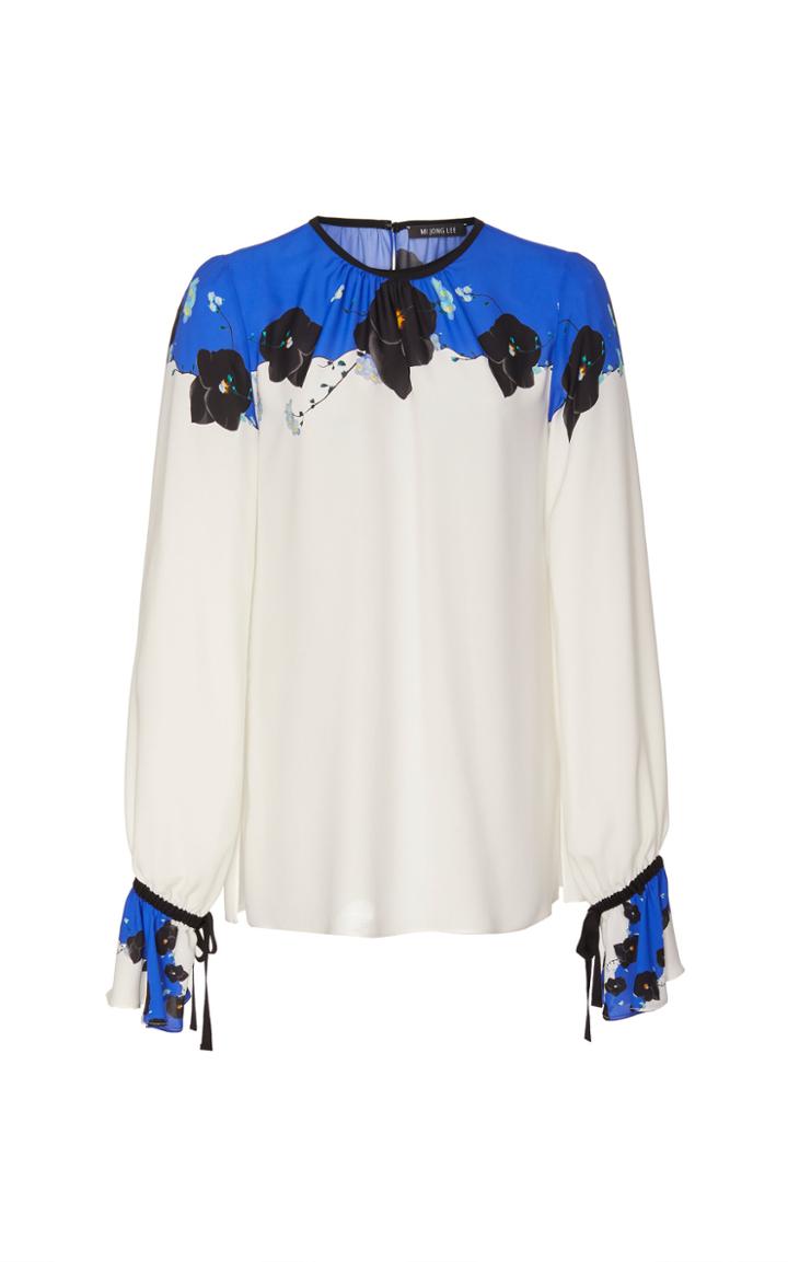 Mi Jong Lee Gather Neck Blouse