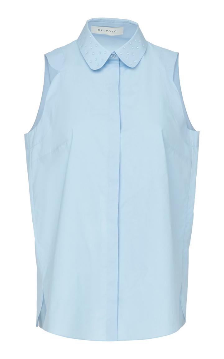 Delpozo Cotton-poplin Top