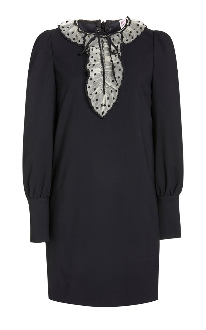 Moda Operandi Red Valentino Ruffled-trim Crepe Mini Dress