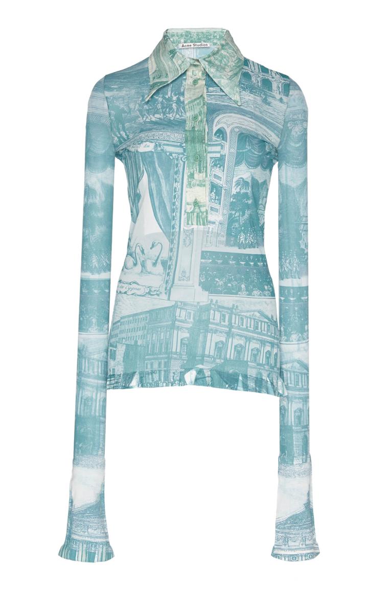 Acne Studios Estefani Printed Georgette Shirt