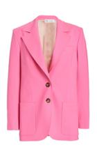 Moda Operandi Oscar De La Renta Single Breasted Wool-blend Blazer