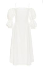 Rejina Pyo Lorna Linen-cotton Off-the-shoulder Midi Dress