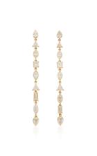 Moda Operandi Shay 18k Rose Gold Mixed Diamond Drop Earrings