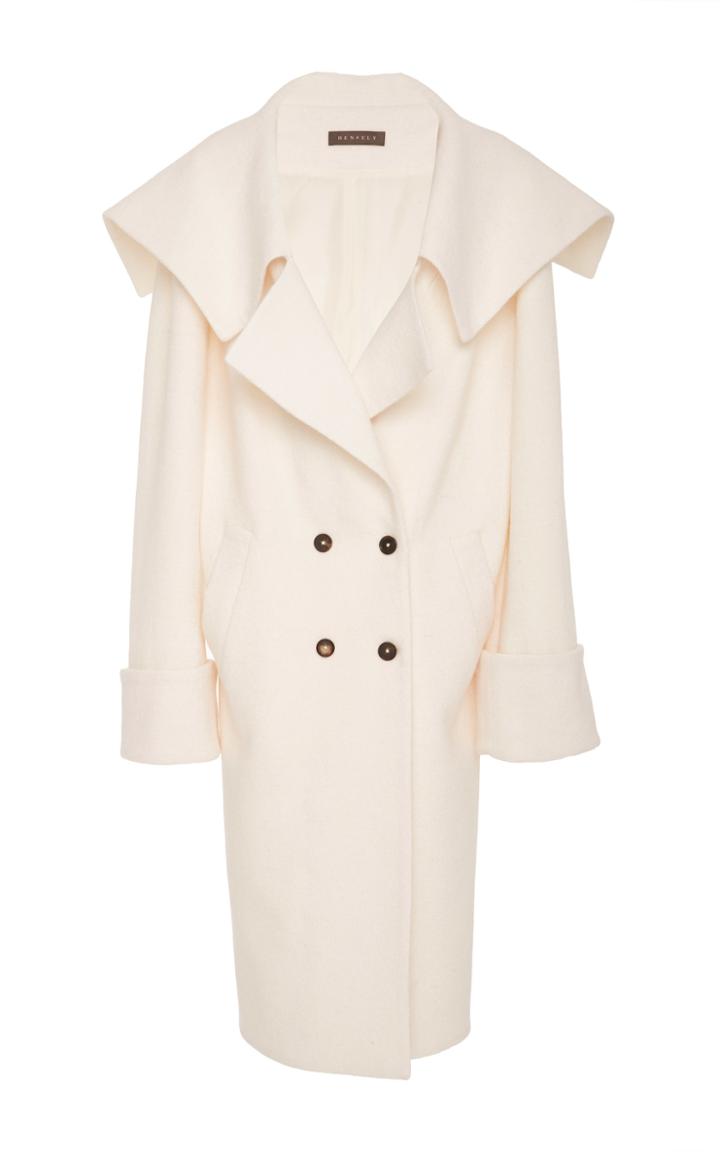 Hensely Double Breasted Wide Collar Coat