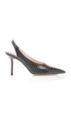 Jimmy Choo Ivy Croc-effect Leather Slingback Pumps