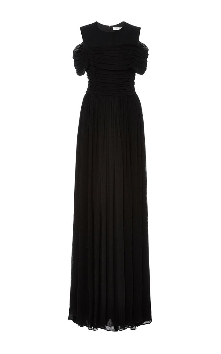 Adeam Drawstring Plisse Gown