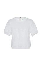 Off-white C/o Virgil Abloh Cropped Cotton Macram T-shirt