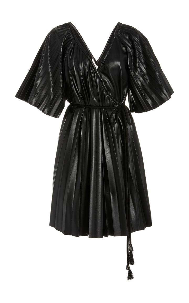 Moda Operandi Nanushka Julia Pleated Vegan Leather Dress