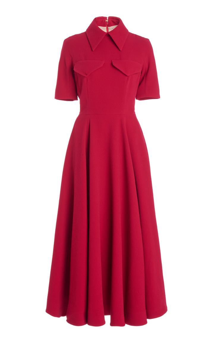 Moda Operandi Emilia Wickstead Alice Stretch-crepe Midi Shirt Dress