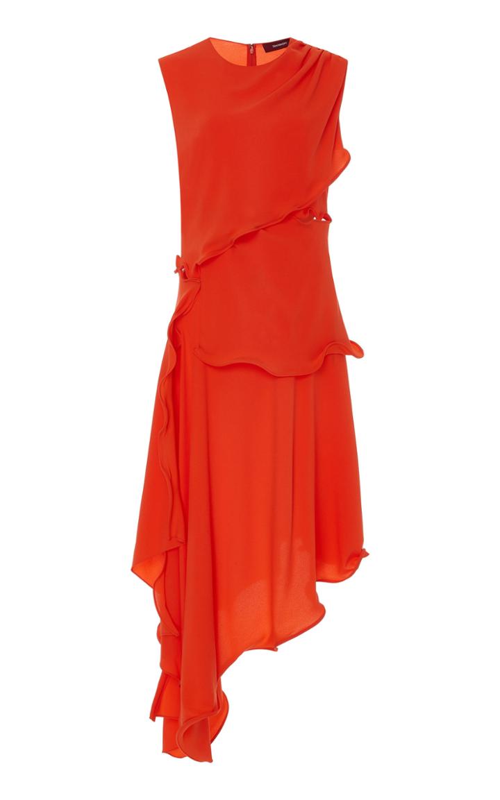 Sies Marjan Helena Asymmetric Crepe Midi Dress